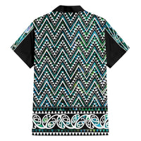 New Zealand Maori Niho Taniwha Family Matching Off The Shoulder Long Sleeve Dress and Hawaiian Shirt Papua Shell - Mangopare Puhoro Pattern