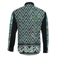 New Zealand Maori Niho Taniwha Family Matching Tank Maxi Dress and Hawaiian Shirt Papua Shell - Mangopare Puhoro Pattern