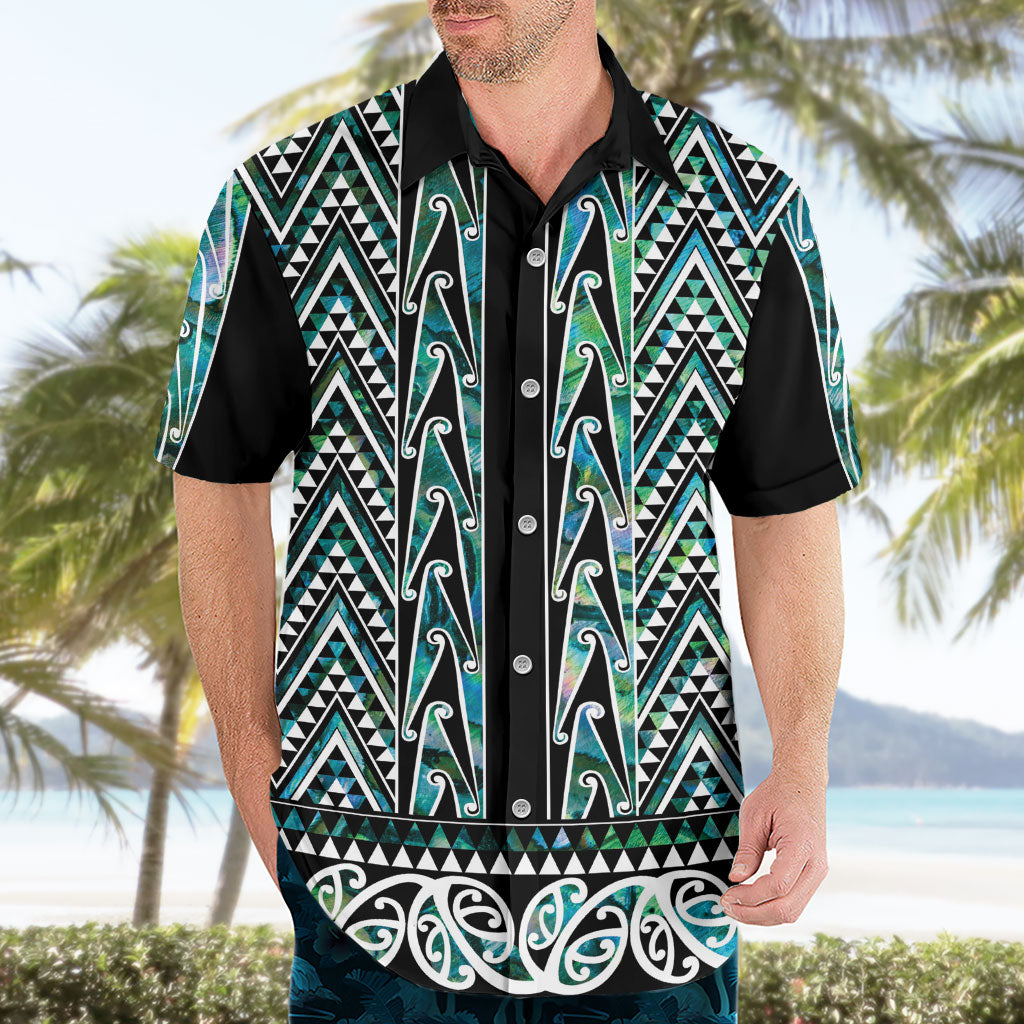 New Zealand Maori Niho Taniwha Hawaiian Shirt Papua Shell - Mangopare Puhoro Pattern