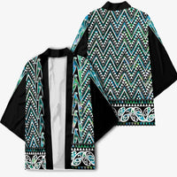 New Zealand Maori Niho Taniwha Kimono Papua Shell - Mangopare Puhoro Pattern