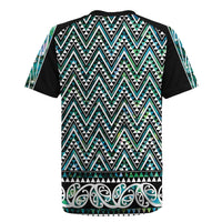 New Zealand Maori Niho Taniwha Rugby Jersey Papua Shell - Mangopare Puhoro Pattern