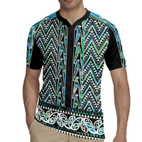 New Zealand Maori Niho Taniwha Rugby Jersey Papua Shell - Mangopare Puhoro Pattern