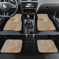Hawaii Monk Seal and Map Car Mats Polynesian Kanaka Maoli Beige Vibe LT9 Set 4pcs Beige - Polynesian Pride