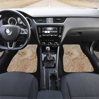 Hawaii Monk Seal and Map Car Mats Polynesian Kanaka Maoli Beige Vibe LT9 Set 2pcs - Front Beige - Polynesian Pride
