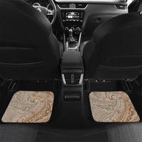 Hawaii Monk Seal and Map Car Mats Polynesian Kanaka Maoli Beige Vibe LT9 Set 2pcs - Back Beige - Polynesian Pride
