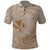 Hawaii Monk Seal and Map Polo Shirt Polynesian Kanaka Maoli Beige Vibe
