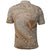 Hawaii Monk Seal and Map Polo Shirt Polynesian Kanaka Maoli Beige Vibe