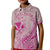 Hawaii Monk Seal and Map Kid Polo Shirt Polynesian Kanaka Maoli Pink Vibe