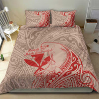 Hawaii Monk Seal and Map Bedding Set Polynesian Kanaka Maoli Red Vibe