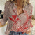 Hawaii Monk Seal and Map Women Casual Shirt Polynesian Kanaka Maoli Red Vibe