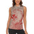 Hawaii Monk Seal and Map Women Sleeveless Polo Shirt Polynesian Kanaka Maoli Red Vibe