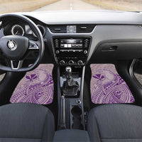 Hawaii Monk Seal and Map Car Mats Polynesian Kanaka Maoli Violet Vibe LT9 Set 2pcs - Front Violet - Polynesian Pride
