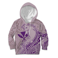 Hawaii Monk Seal and Map Kid Hoodie Polynesian Kanaka Maoli Violet Vibe