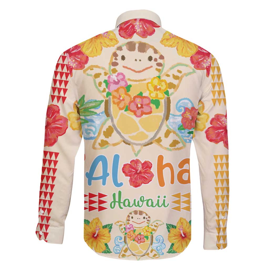 Kawaii Turtle Family Matching Summer Maxi Dress and Hawaiian Shirt Aloha Hibiscus Flowers
