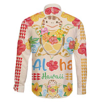 Kawaii Turtle Family Matching Summer Maxi Dress and Hawaiian Shirt Aloha Hibiscus Flowers