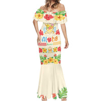 Kawaii Turtle Mermaid Dress Aloha Hibiscus Flowers