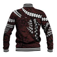 Polynesian Girl Tribal Tattoo Baseball Jacket Oxbood Vibe