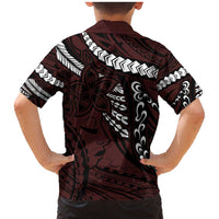 Polynesian Girl Tribal Tattoo Family Matching Mermaid Dress and Hawaiian Shirt Oxbood Vibe
