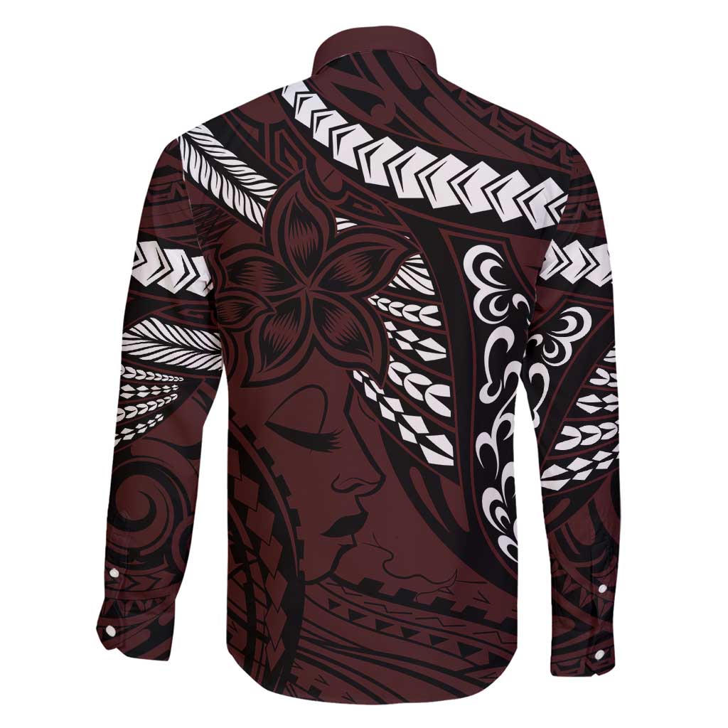 Polynesian Girl Tribal Tattoo Family Matching Mermaid Dress and Hawaiian Shirt Oxbood Vibe