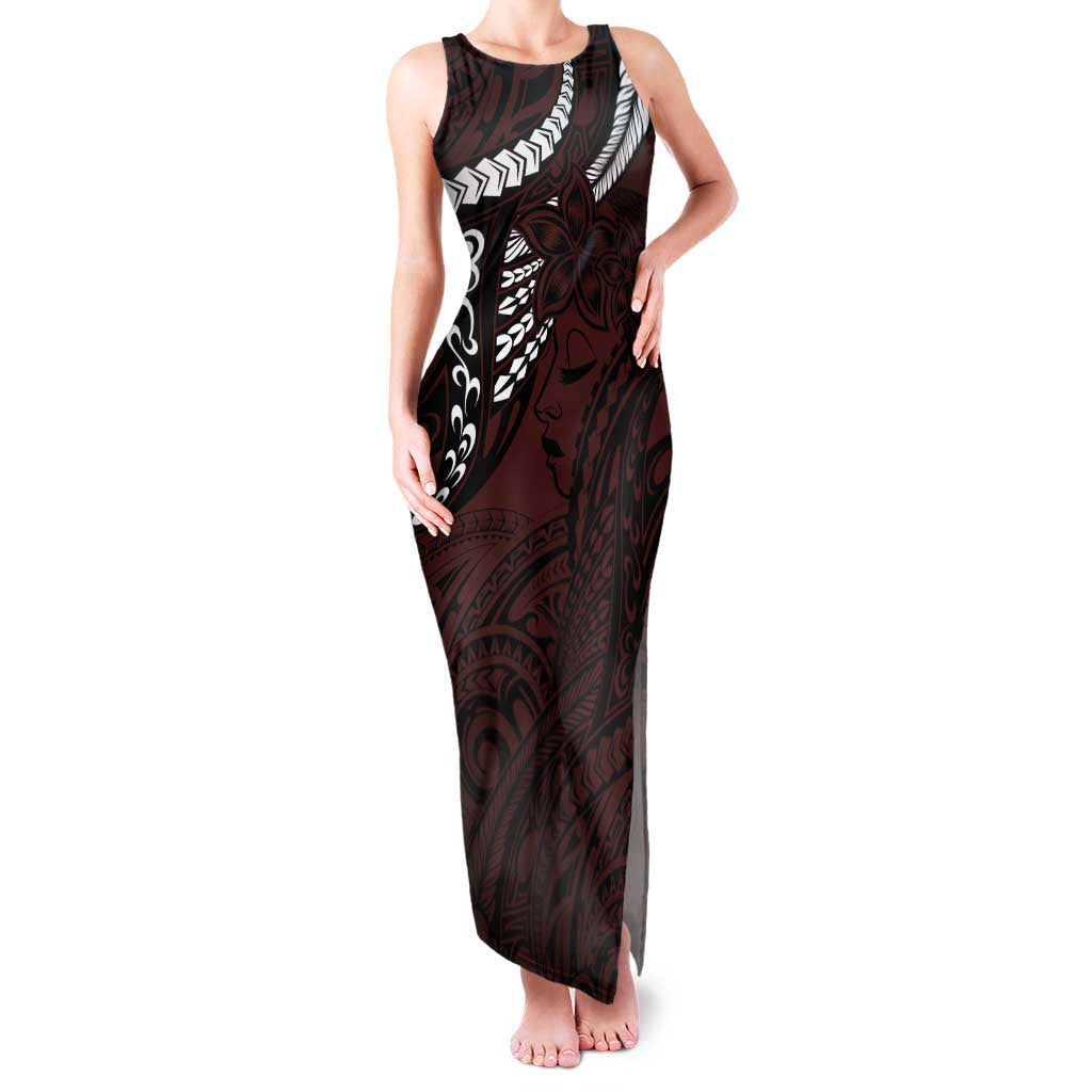 Polynesian Girl Tribal Tattoo Family Matching Tank Maxi Dress and Hawaiian Shirt Oxbood Vibe