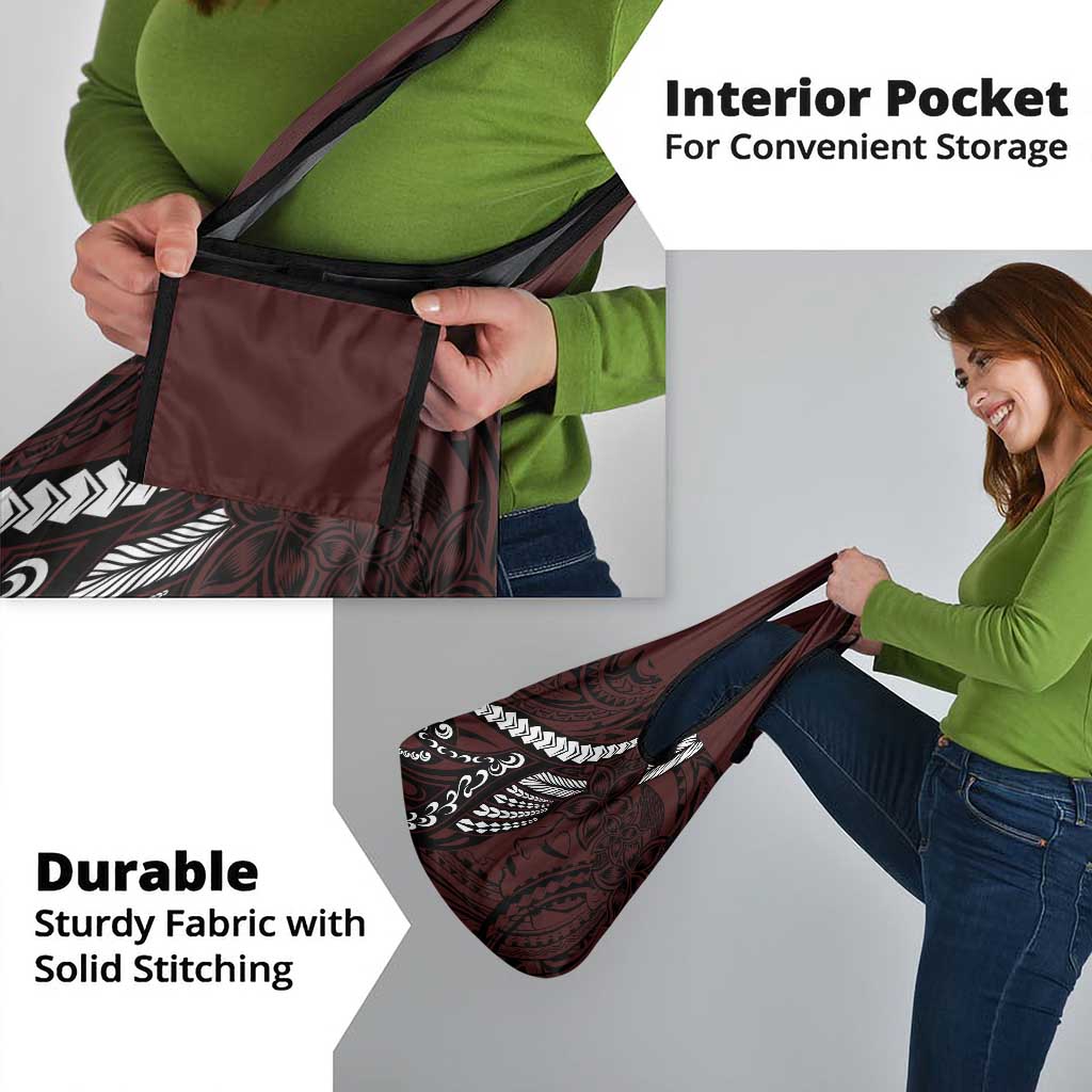 Polynesian Girl Tribal Tattoo Grocery Bag Oxbood Vibe