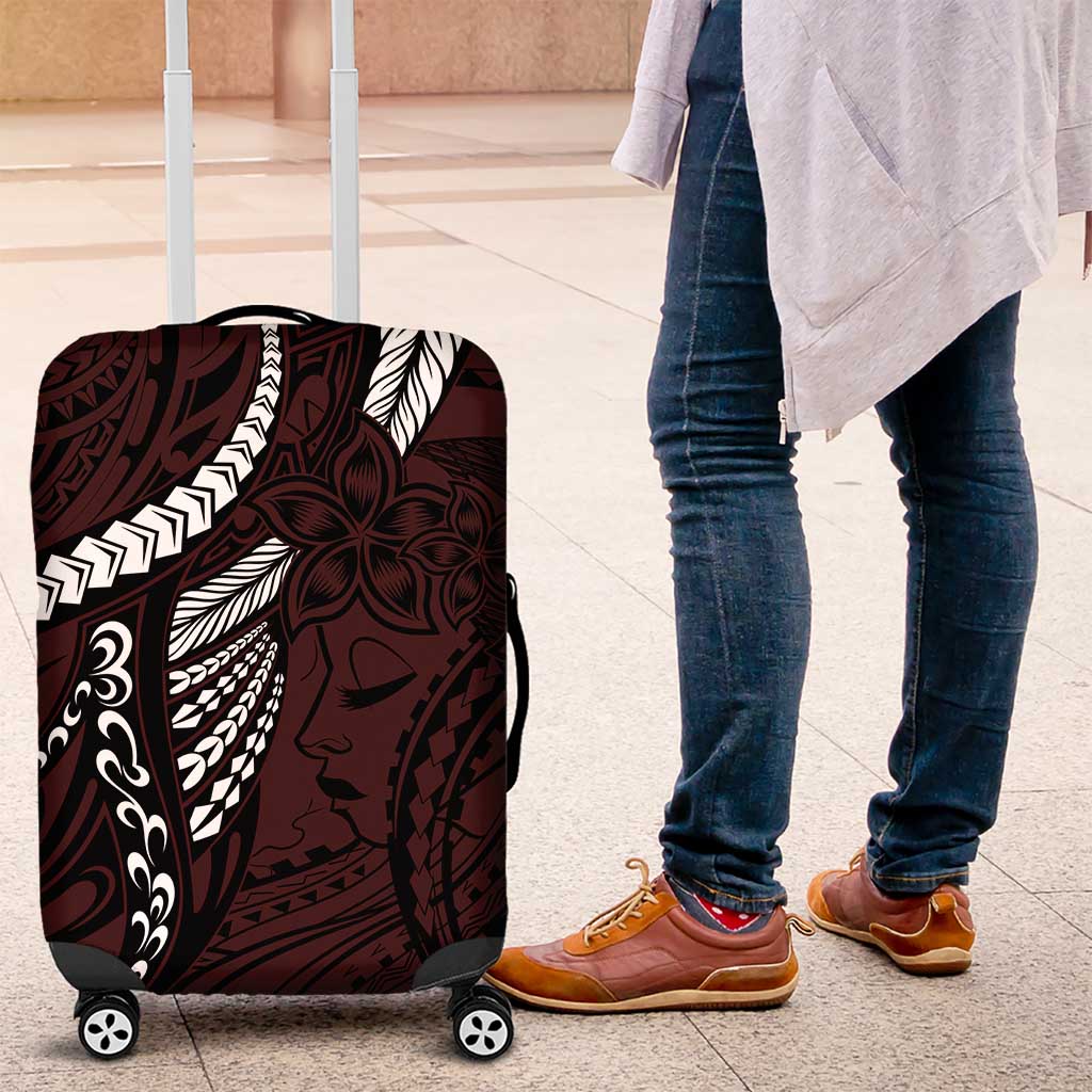 Polynesian Girl Tribal Tattoo Luggage Cover Oxbood Vibe LT9 Oxblood - Polynesian Pride