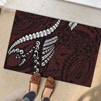 Polynesian Girl Tribal Tattoo Rubber Doormat Oxbood Vibe