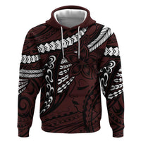 Polynesian Girl Tribal Tattoo Zip Hoodie Oxbood Vibe