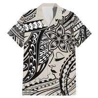 Polynesian Girl Tribal Tattoo Family Matching Mermaid Dress and Hawaiian Shirt Beige Vibe