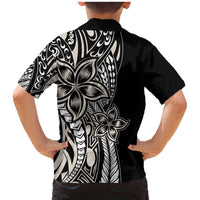 Polynesian Plumeria Floral Tattoo Pattern Family Matching Mermaid Dress and Hawaiian Shirt Beige Style