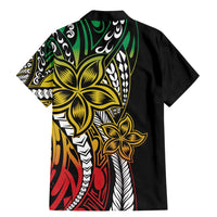 Polynesian Plumeria Floral Tattoo Pattern Family Matching Mermaid Dress and Hawaiian Shirt Reggae Style