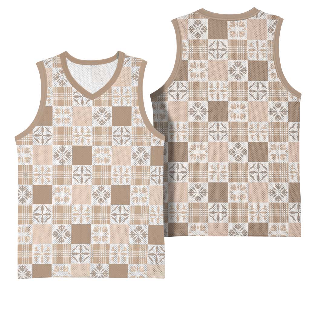 Hawaiian Palaka Quilt Pattern Basketball Jersey Hawaii Culture Bird of Paradise Exotic Motif - Polynesian Pride