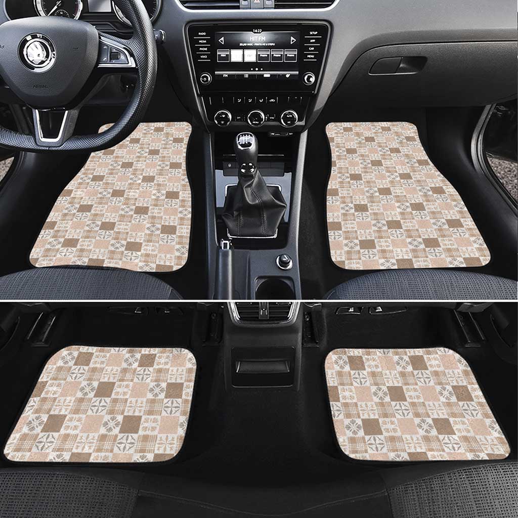 Hawaiian Palaka Quilt Pattern Car Mats Hawaii Culture Bird of Paradise Exotic Motif - Polynesian Pride