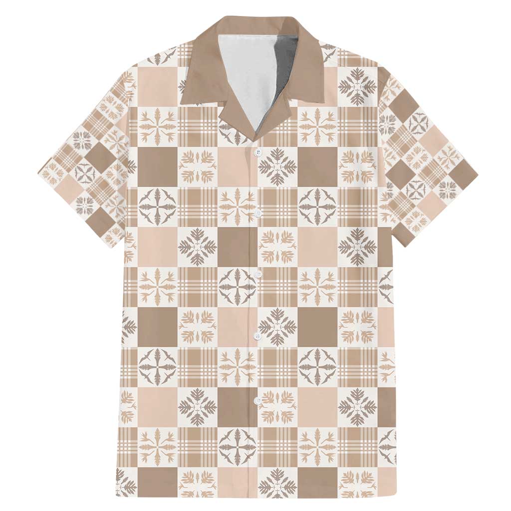 Hawaiian Palaka Quilt Pattern Family Matching Mermaid Dress and Hawaiian Shirt Hawaii Culture Bird of Paradise Exotic Motif - Polynesian Pride