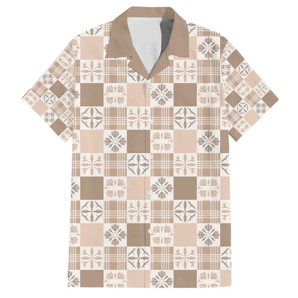 Hawaiian Palaka Quilt Pattern Hawaiian Shirt Hawaii Culture Bird of Paradise Exotic Motif - Polynesian Pride