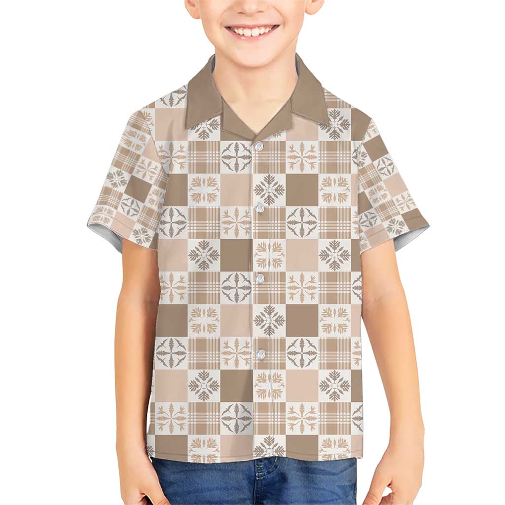 Hawaiian Palaka Quilt Pattern Hawaiian Shirt Hawaii Culture Bird of Paradise Exotic Motif - Polynesian Pride