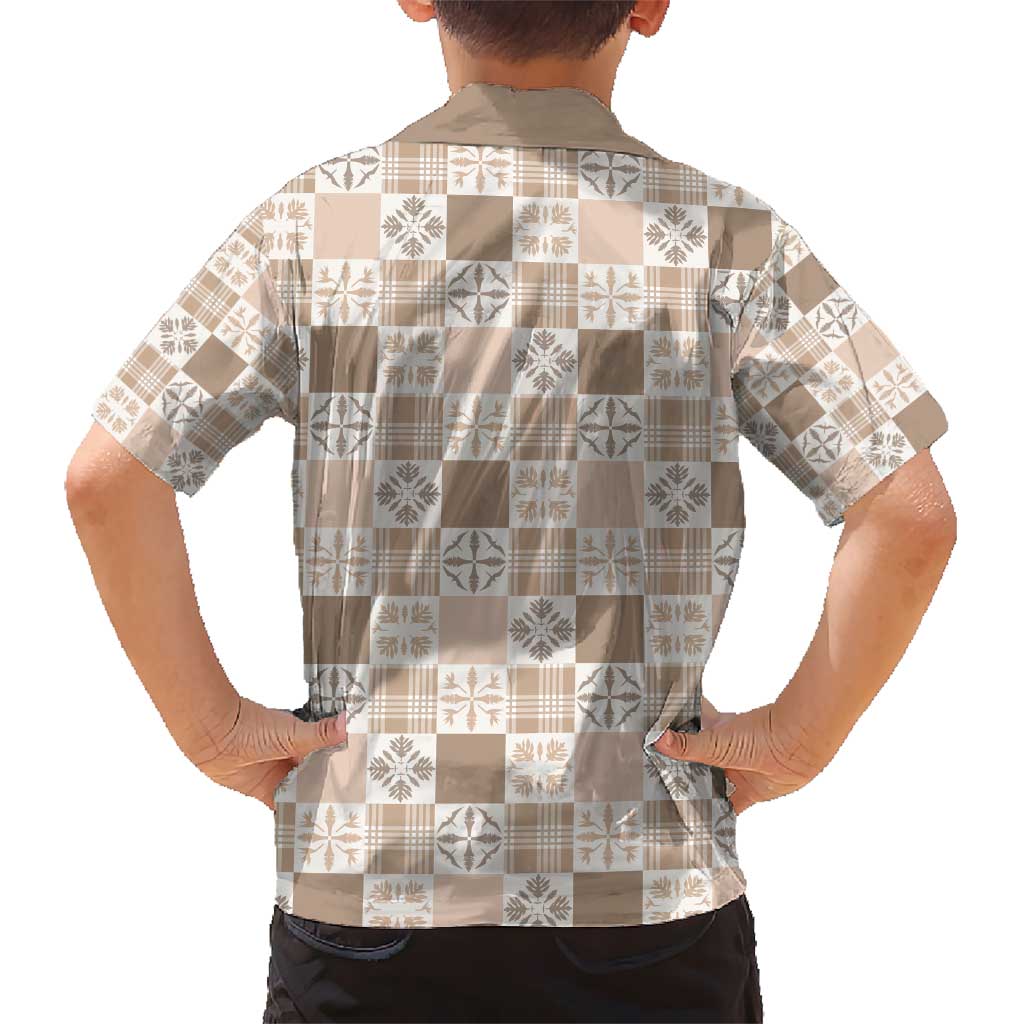 Hawaiian Palaka Quilt Pattern Hawaiian Shirt Hawaii Culture Bird of Paradise Exotic Motif - Polynesian Pride