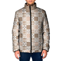 Hawaiian Palaka Quilt Pattern Padded Jacket Hawaii Culture Bird of Paradise Exotic Motif - Polynesian Pride