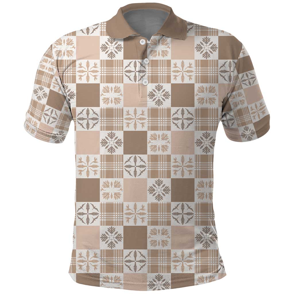 Hawaiian Palaka Quilt Pattern Polo Shirt Hawaii Culture Bird of Paradise Exotic Motif - Polynesian Pride