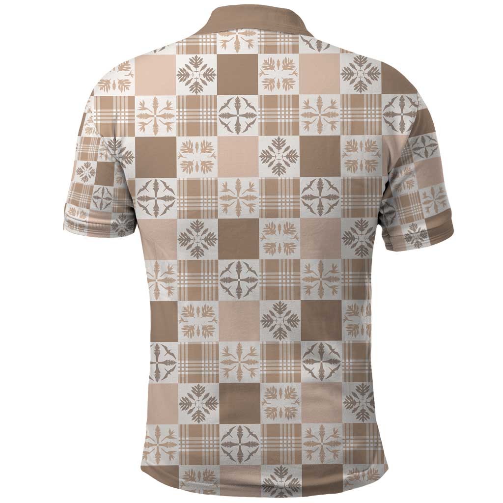 Hawaiian Palaka Quilt Pattern Polo Shirt Hawaii Culture Bird of Paradise Exotic Motif - Polynesian Pride