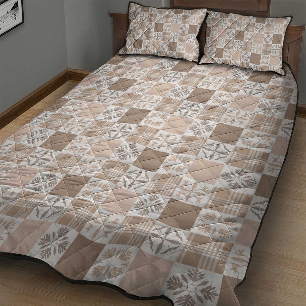 Hawaiian Palaka Quilt Pattern Quilt Bed Set Hawaii Culture Bird of Paradise Exotic Motif - Polynesian Pride