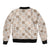 Hawaiian Palaka Quilt Pattern Sleeve Zip Bomber Jacket Hawaii Culture Bird of Paradise Exotic Motif - Polynesian Pride