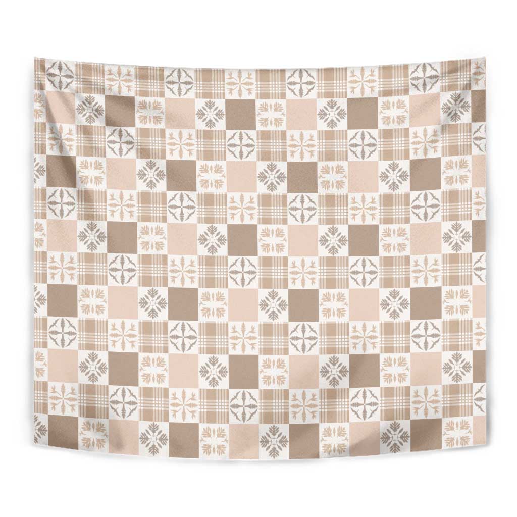 Hawaiian Palaka Quilt Pattern Tapestry Hawaii Culture Bird of Paradise Exotic Motif - Polynesian Pride