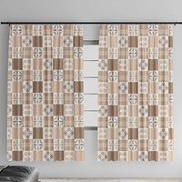 Hawaiian Palaka Quilt Pattern Window Curtain Hawaii Culture Bird of Paradise Exotic Motif - Polynesian Pride