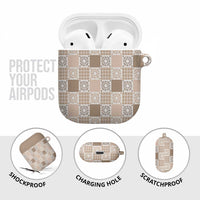 Hawaiian Palaka Quilt Pattern AirPods Case Hawaii Culture Honu Turtle - Polynesian Pride