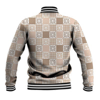 Hawaiian Palaka Quilt Pattern Baseball Jacket Hawaii Culture Honu Turtle - Polynesian Pride