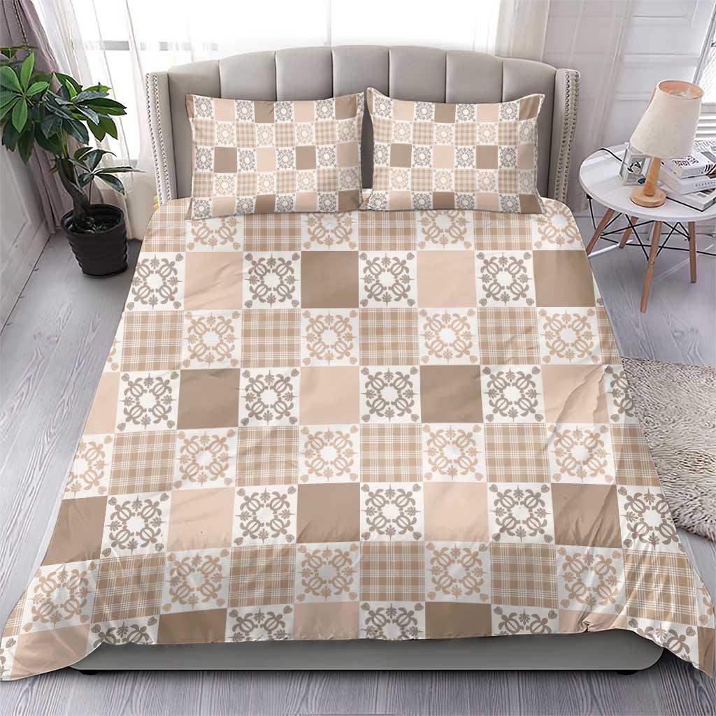 Hawaiian Palaka Quilt Pattern Bedding Set Hawaii Culture Honu Turtle - Polynesian Pride