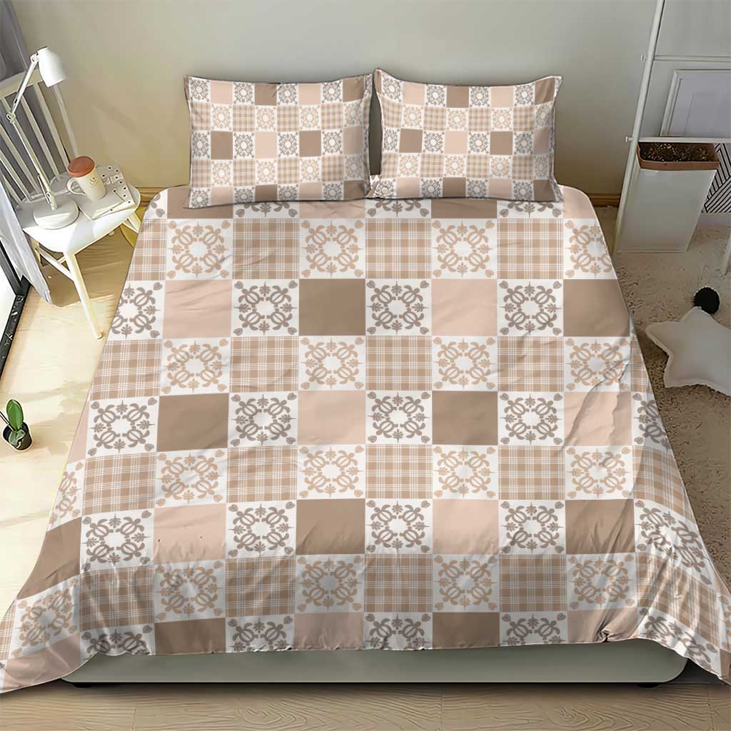 Hawaiian Palaka Quilt Pattern Bedding Set Hawaii Culture Honu Turtle - Polynesian Pride