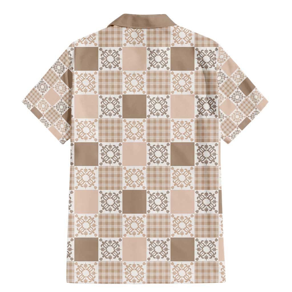 Hawaiian Palaka Quilt Pattern Family Matching Mermaid Dress and Hawaiian Shirt Hawaii Culture Honu Turtle - Polynesian Pride