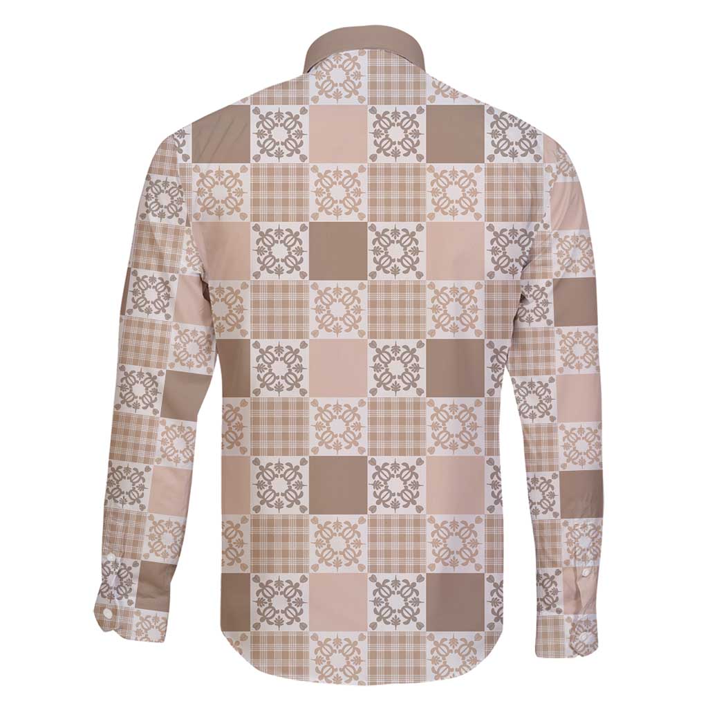 Hawaiian Palaka Quilt Pattern Family Matching Off Shoulder Short Dress and Hawaiian Shirt Hawaii Culture Honu Turtle - Polynesian Pride